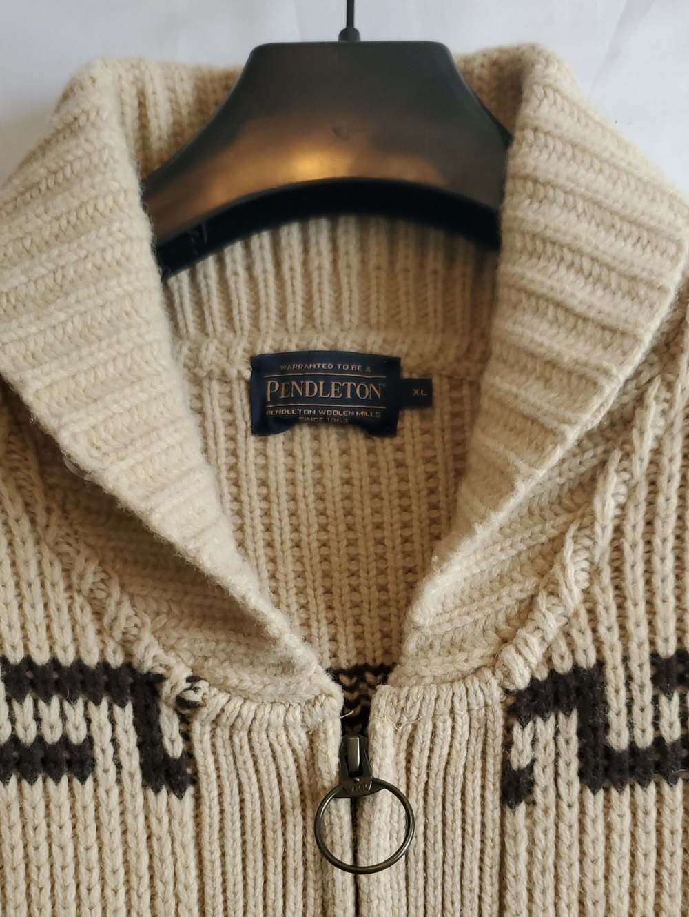 Vintage Pendleton Lebowski."The Dude " Zip-Up Shawl Collar Sweater XL - Picture 2 of 10